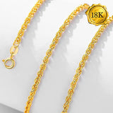18 INCHES ROPE CHAIN 18KT SOLID GOLD NECKLACE