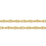 18 INCHES 0.5MM 14KT SOLID GOLD ROPE NECKLACE