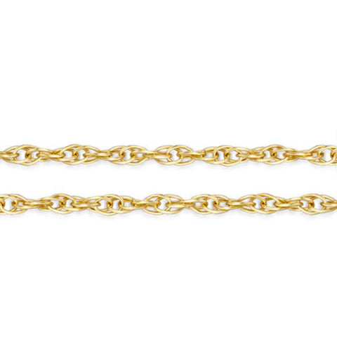 18 INCHES 0.5MM 14KT SOLID GOLD ROPE NECKLACE