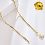 20 INCHES AU750 CURB CHAIN 18KT SOLID GOLD NECKLACE