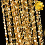 18 INCHES AU750 18KT SOLID GOLD CHAIN 18KT SOLID GOLD NECKLACE