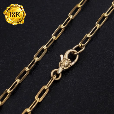 24 INCH LINK CHAIN 18KT SOLID GOLD MENS NECKLACE