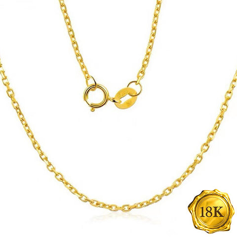 18INCHES ANCHOR CHAIN 18KT SOLID GOLD NECKLACE
