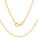 18 INCHES 18KT SOLID GOLD CABLE CHAIN