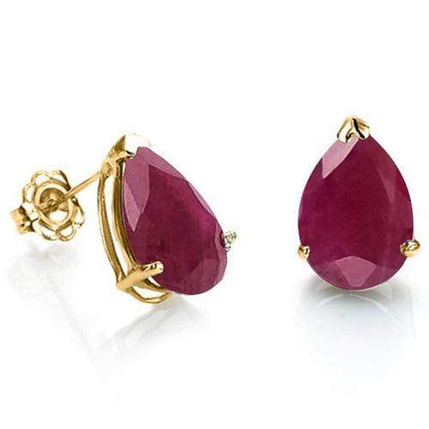 1.00 CT GENUINE RUBY 10KT SOLID GOLD EARRINGS STUD wholesalekings wholesale silver jewelry