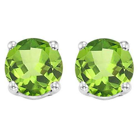 1.06 CT PERIDOT 10KT SOLID GOLD EARRINGS STUD wholesalekings wholesale silver jewelry