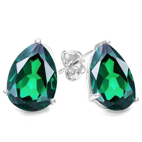 1.07 CT RUSSIAN EMERALD 10KT SOLID GOLD EARRINGS STUD wholesalekings wholesale silver jewelry