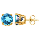 1.14 CT BABY SWISS BLUE TOPAZ 10KT SOLID GOLD EARRINGS STUD wholesalekings wholesale silver jewelry