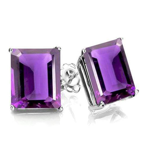 1.16 CT AMETHYST 10KT SOLID GOLD EARRINGS STUD wholesalekings wholesale silver jewelry