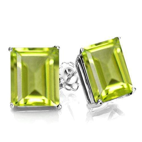 1.17 CT PERIDOT 10KT SOLID GOLD EARRINGS STUD wholesalekings wholesale silver jewelry