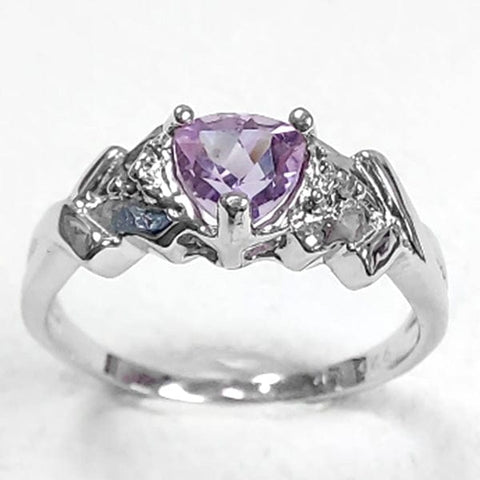1/2 CT AMETHYST & DIAMOND 925 STERLING SILVER RING wholesalekings wholesale silver jewelry