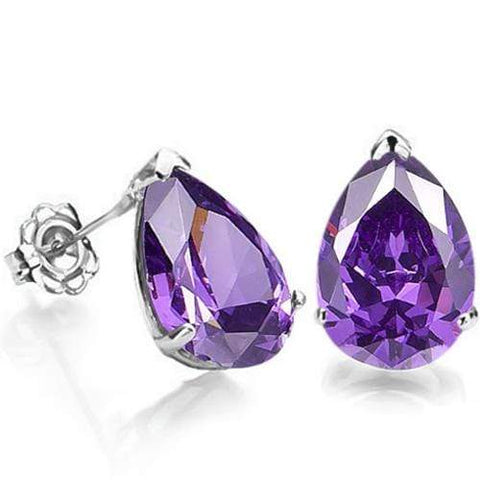 1.32 CT AMETHYST 10KT SOLID GOLD EARRINGS STUD wholesalekings wholesale silver jewelry