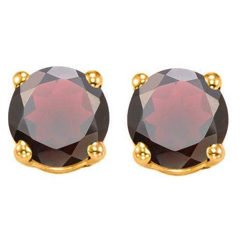 1.37 CT GARNET 10KT SOLID GOLD EARRINGS STUD wholesalekings wholesale silver jewelry