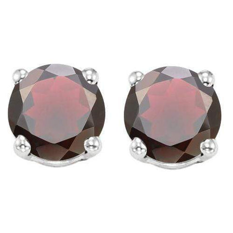 1.37 CT GARNET 10KT SOLID GOLD EARRINGS STUD wholesalekings wholesale silver jewelry