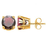 1.37 CT GARNET 10KT SOLID GOLD EARRINGS STUD wholesalekings wholesale silver jewelry