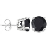 1.37 CT GENUINE BLACK SAPPHIRE 10KT SOLID GOLD EARRINGS STUD wholesalekings wholesale silver jewelry