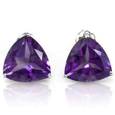1.39 CT AMETHYST 10KT SOLID GOLD EARRINGS STUD wholesalekings wholesale silver jewelry