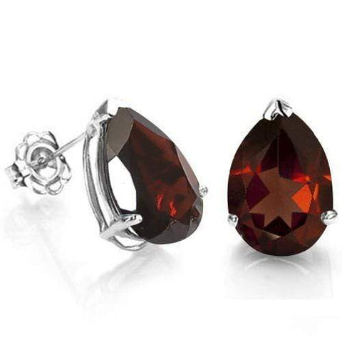 1.50 CT GARNET 10KT SOLID GOLD EARRINGS STUD wholesalekings wholesale silver jewelry