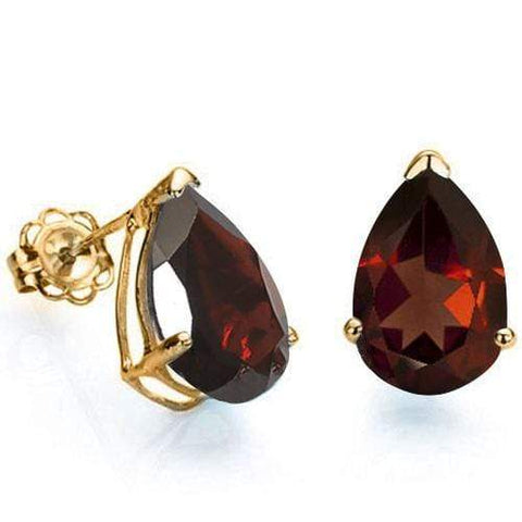 1.51 CT GARNET 10KT SOLID GOLD EARRINGS STUD wholesalekings wholesale silver jewelry
