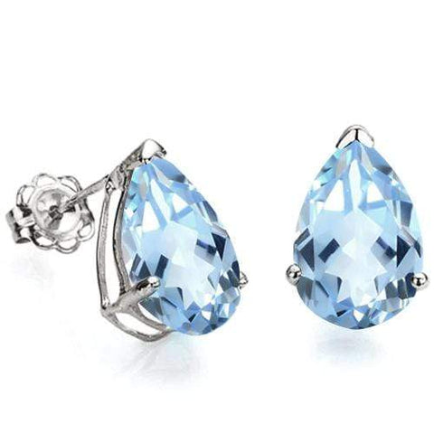 1.57 CT BABY SWISS BLUE TOPAZ 10KT SOLID GOLD EARRINGS STUD wholesalekings wholesale silver jewelry