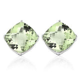 1.80 CT GREEN AMETHYST 10KT SOLID GOLD EARRINGS STUD wholesalekings wholesale silver jewelry