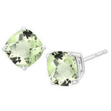 1.80 CT GREEN AMETHYST 10KT SOLID GOLD EARRINGS STUD wholesalekings wholesale silver jewelry