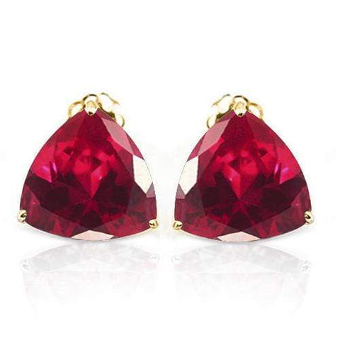 1.85 CT RUSSIAN  RUBY 10KT SOLID GOLD EARRINGS STUD wholesalekings wholesale silver jewelry