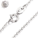 18 INCHES 18KT SOLID WHITE GOLD CABLE NECKLACE wholesalekings wholesale silver jewelry