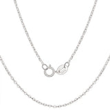 18 INCHES 18KT SOLID WHITE GOLD CABLE NECKLACE wholesalekings wholesale silver jewelry