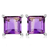 2.00 CT AMETHYST 10KT SOLID GOLD EARRINGS STUD wholesalekings wholesale silver jewelry