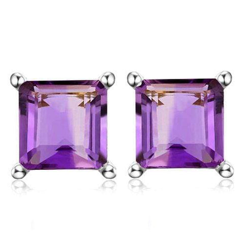 2.00 CT AMETHYST 10KT SOLID GOLD EARRINGS STUD wholesalekings wholesale silver jewelry