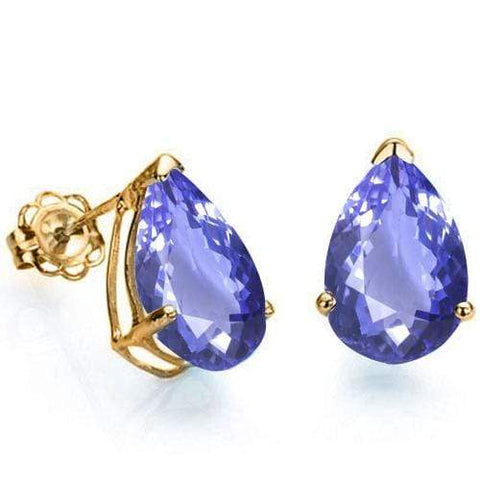 2.17 CT LAB TANZANITE 10KT SOLID GOLD EARRINGS STUD wholesalekings wholesale silver jewelry