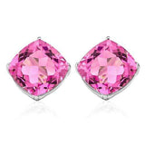 2.23 CT CREATED PINK SAPPHIRE 10KT SOLID GOLD EARRINGS STUD wholesalekings wholesale silver jewelry