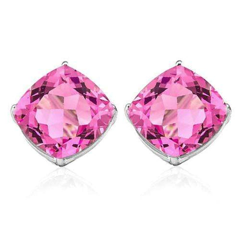 2.23 CT CREATED PINK SAPPHIRE 10KT SOLID GOLD EARRINGS STUD wholesalekings wholesale silver jewelry
