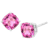 2.23 CT CREATED PINK SAPPHIRE 10KT SOLID GOLD EARRINGS STUD wholesalekings wholesale silver jewelry