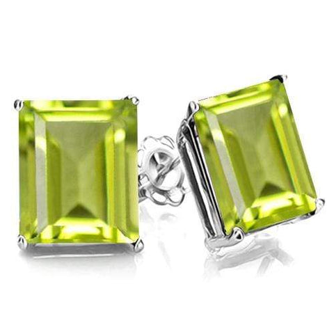 2.24 CT PERIDOT 10KT SOLID GOLD EARRINGS STUD wholesalekings wholesale silver jewelry