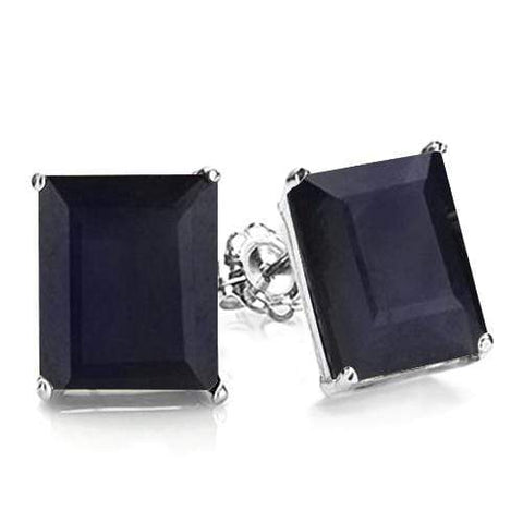 2.51 CT GENUINE BLACK SAPPHIRE 10KT SOLID GOLD EARRINGS STUD wholesalekings wholesale silver jewelry