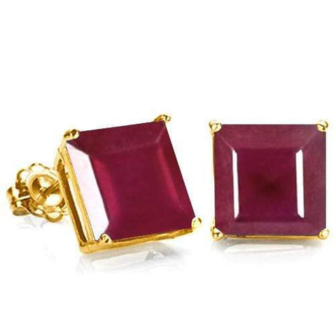 2.64 CT GENUINE RUBY 10KT SOLID GOLD EARRINGS STUD wholesalekings wholesale silver jewelry