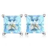 2.67 CT BABY SWISS BLUE TOPAZ 10KT SOLID GOLD EARRINGS STUD wholesalekings wholesale silver jewelry