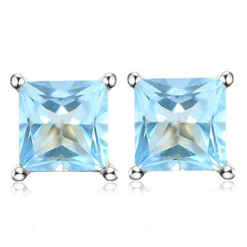 2.67 CT BABY SWISS BLUE TOPAZ 10KT SOLID GOLD EARRINGS STUD wholesalekings wholesale silver jewelry