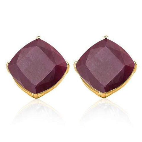 2.91 CT GENUINE RUBY 10KT SOLID GOLD EARRINGS STUD wholesalekings wholesale silver jewelry