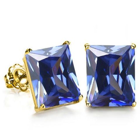 3.00 CT LAB TANZANITE 10KT SOLID GOLD EARRINGS STUD wholesalekings wholesale silver jewelry