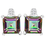3 1/4 CARAT MYSTIC GEMSTONE   925 STERLING SILVER EARRINGS - Wholesalekings.com