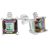 3 1/4 CARAT MYSTIC GEMSTONE   925 STERLING SILVER EARRINGS - Wholesalekings.com