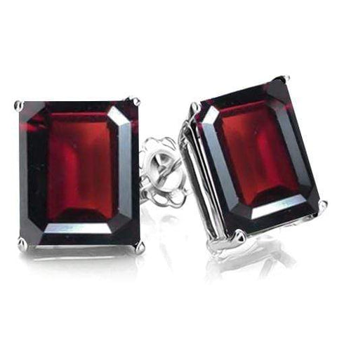 3.21 CT GARNET 10KT SOLID GOLD EARRINGS STUD wholesalekings wholesale silver jewelry