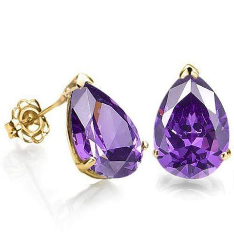 3/4 CT AMETHYST 10KT SOLID GOLD EARRINGS STUD wholesalekings wholesale silver jewelry