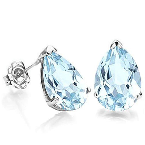 3/4 CT BABY SWISS BLUE TOPAZ 10KT SOLID GOLD EARRINGS STUD wholesalekings wholesale silver jewelry