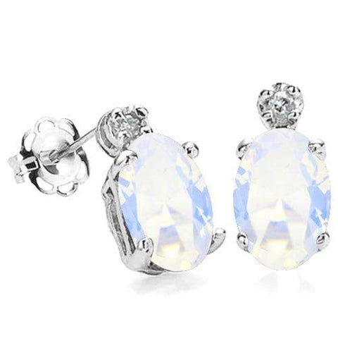 3/4 CT GENUINE ETHIOPIAN OPAL & DIAMOND SOLID 10KT SOLID GOLD EARRINGS STUD wholesalekings wholesale silver jewelry