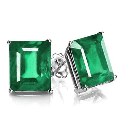 3/4 CT RUSSIAN EMERALD 10KT SOLID GOLD EARRINGS STUD wholesalekings wholesale silver jewelry