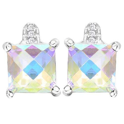 3 CARAT MERCURY MYSTIC TOPAZ   925 STERLING SILVER EARRINGS - Wholesalekings.com